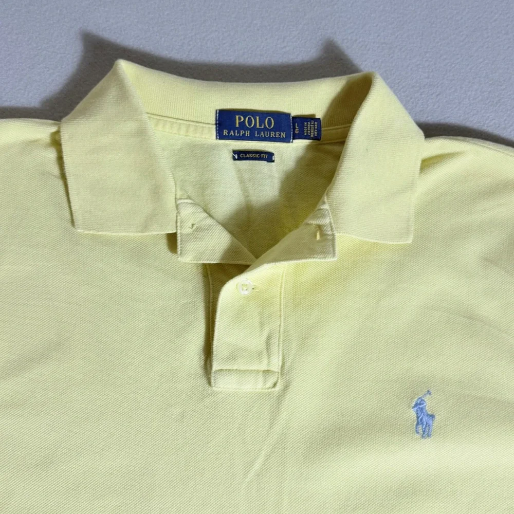 Polo Ralph Lauren Mens Classic Fit Short Sleeve Polo Shirt Yellow Large LG